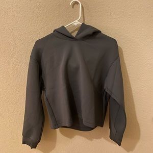 Gray Grey Cropped Uniqlo Hoodie